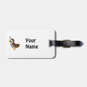 Cute Cartoon Quail Luggage Tag