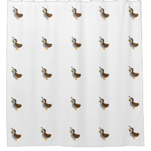 Cute Cartoon Quail Shower Curtain