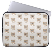 Cute Cartoon Raccoons Winter Pattern