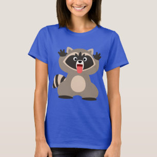 Cute Cartoon Racoon Sticking Out Tongue T-Shirt