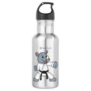 Cute cartoon rhino kung fu cartoon  532 ml water bottle
