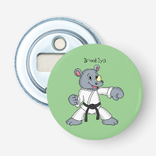 Cute cartoon rhino kung fu cartoon bottle opener