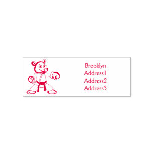 Cute cartoon rhino kung fu cartoon self-inking stamp