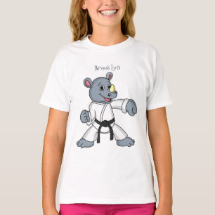Cute cartoon rhino kung fu cartoon  T-Shirt