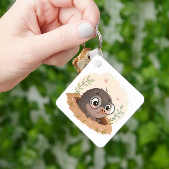 Cute Cartoon Rodent Key Ring (Hand)