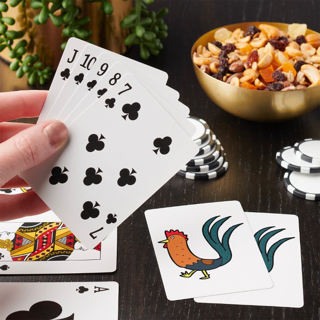 Cute Cartoon Rooster Playing Cards (Creator Uploaded)