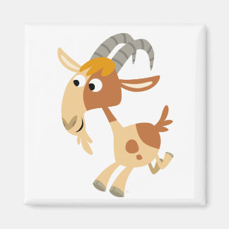 Cute Cartoon Running Goat Magnet