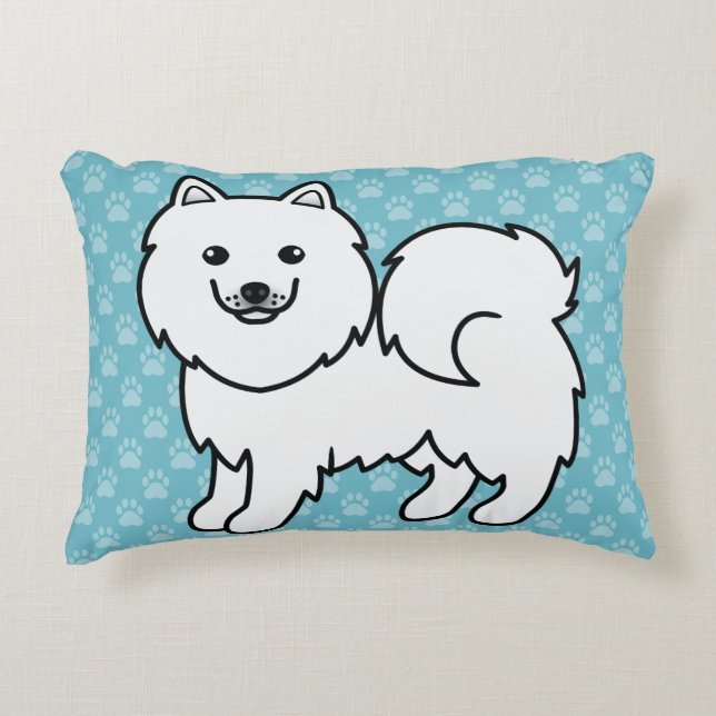 Cute Cartoon Samoyed Decorative Cushion (Front)