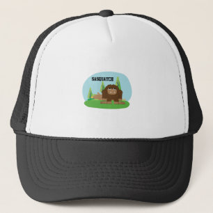 Cute Cartoon sasquatch Trucker Hat