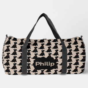 Cute Cartoon Scottish Terriers Duffle Bag