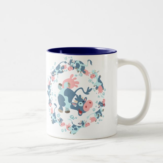 Cute Cartoon Sea Cows Mug (Right)