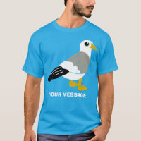 Cute Cartoon Seagull Graphic Custom Messsage