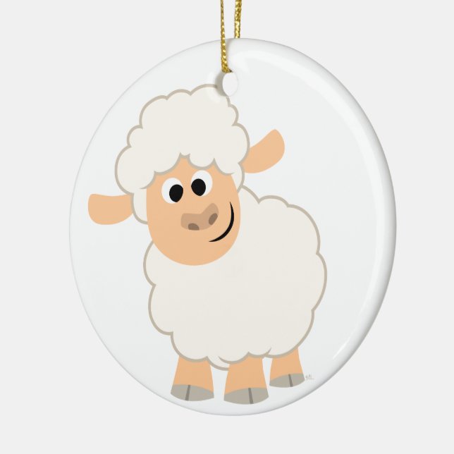 Cute Cartoon Sheep Ceramic Tree Decoration (Left)
