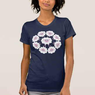 Cute Cartoon Sheep Circular Design T-Shirt