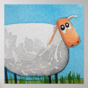Cute cartoon sheep Gordon Bruce art Poster