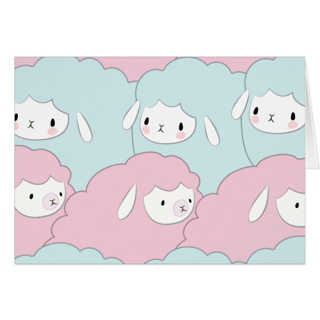 Cute Cartoon Sheep Pattern (Front Horizontal)
