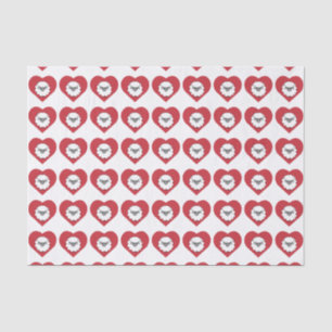Cute Cartoon Sheep With Heart in Background Tissue Paper