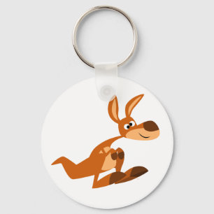 Cute Cartoon Silly Kangaroo Keychain
