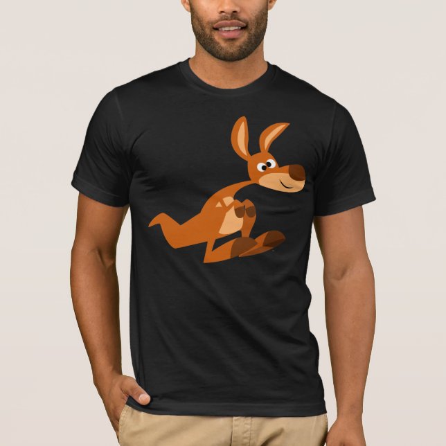 Cute Cartoon Silly Kangaroo T-Shirt (Front)