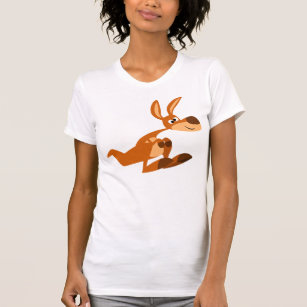 Cute Cartoon Silly Kangaroo Women T-Shirt