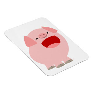 Cute Cartoon Singing Pig Flexible Magnet