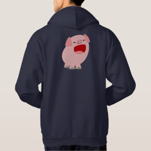Cute Cartoon Singing Pig Hoodie
