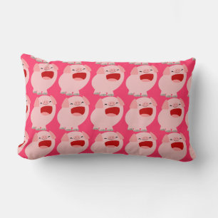 Cute Cartoon Singing Pig Lumbar Pillow