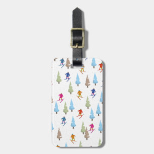 Cute Cartoon Ski slope pattern Luggage Tag
