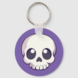Cute Cartoon Skull Halloween Key Ring