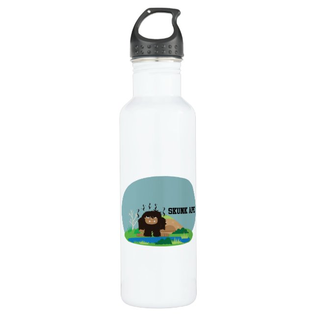Cute Cartoon Skunk Ape 710 Ml Water Bottle (Front)
