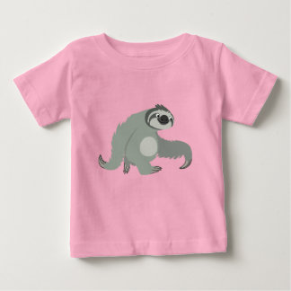 Cute Cartoon Sloth in a Hurry Baby T-Shirt