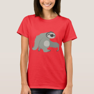 Cute Cartoon Sloth in a Hurry Women T-Shirt