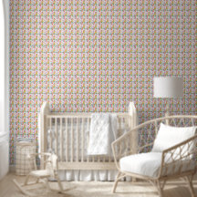 Cute Cartoon Smiling Baby and Toys Pattern