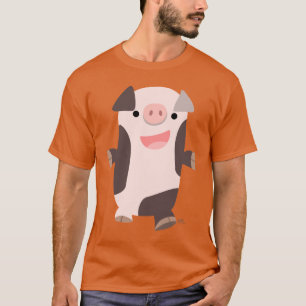Cute Cartoon Smiling Pig T-shirt