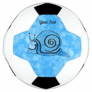 Cute Cartoon Snail Blue Tie Dye Pattern Shell Soccer Ball