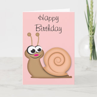 Cute Cartoon Snail Card