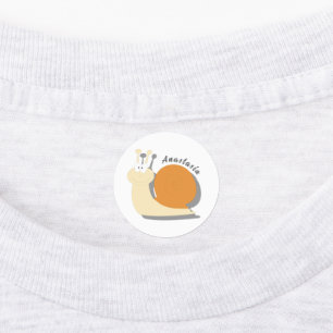 Cute Cartoon Snail Personalised Labels – Custom