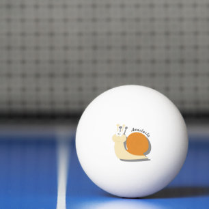 Cute Cartoon Snail Personalised Ping Pong Ball