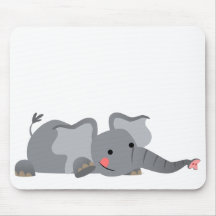 Cute Cartoon Sneaky Elephant Mousepad