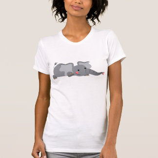Cute Cartoon Sneaky Elephant Women T-Shirt