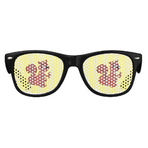 Cute cartoon squirrel with a peanut  kids sunglasses