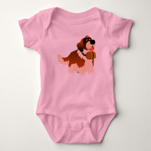 Cute Cartoon St Bernard Baby Clothing Bodysuit