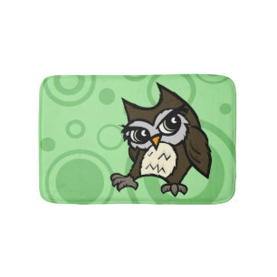 CUTE CARTOON STYLE OWL SMALL BATH MAT