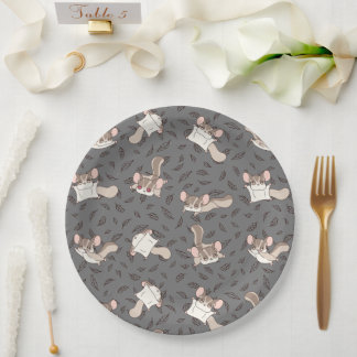 Cute Cartoon Sugar Glider Paper Plate