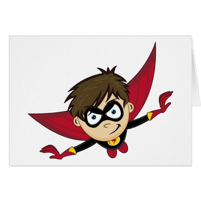 Cute Cartoon Superhero (Front Horizontal)