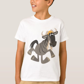Cute Cartoon Tap Dancing Wildebeest Kids T-Shirt
