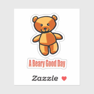 Cute Cartoon Teddy Bear Pun Illustration