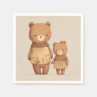 Cute cartoon Teddy Bears animals. Mathers Day