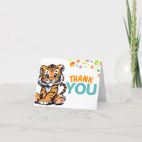 Cute Cartoon Tiger and Animal Print - Blank
