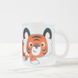 Cute Cartoon Tiger on The Prowl Frosted Mug
